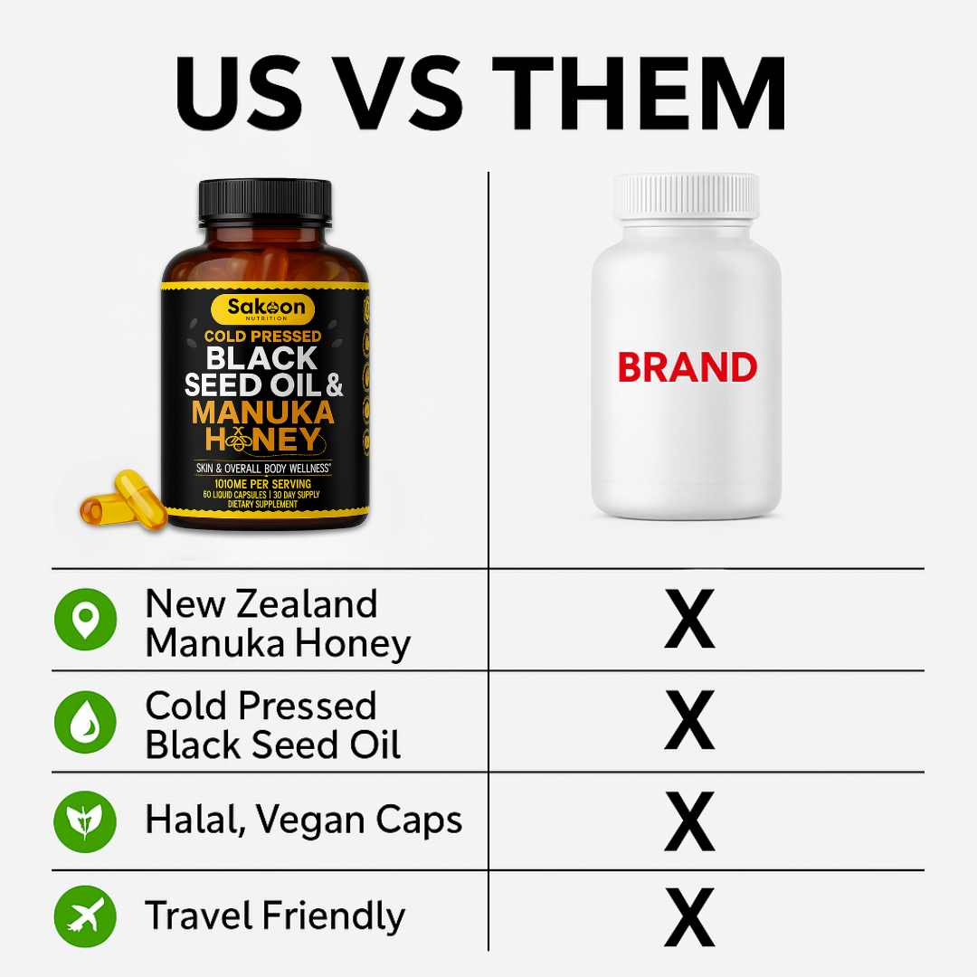 Sakoon Black Seed Oil & Manuka Honey Capsules