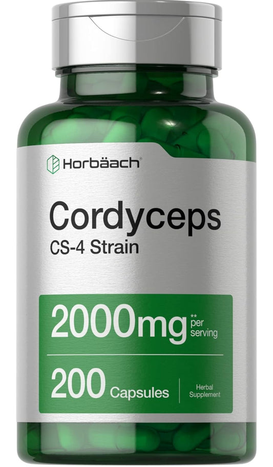 Horbäach Cordyceps Mushroom Capsules 2000mg