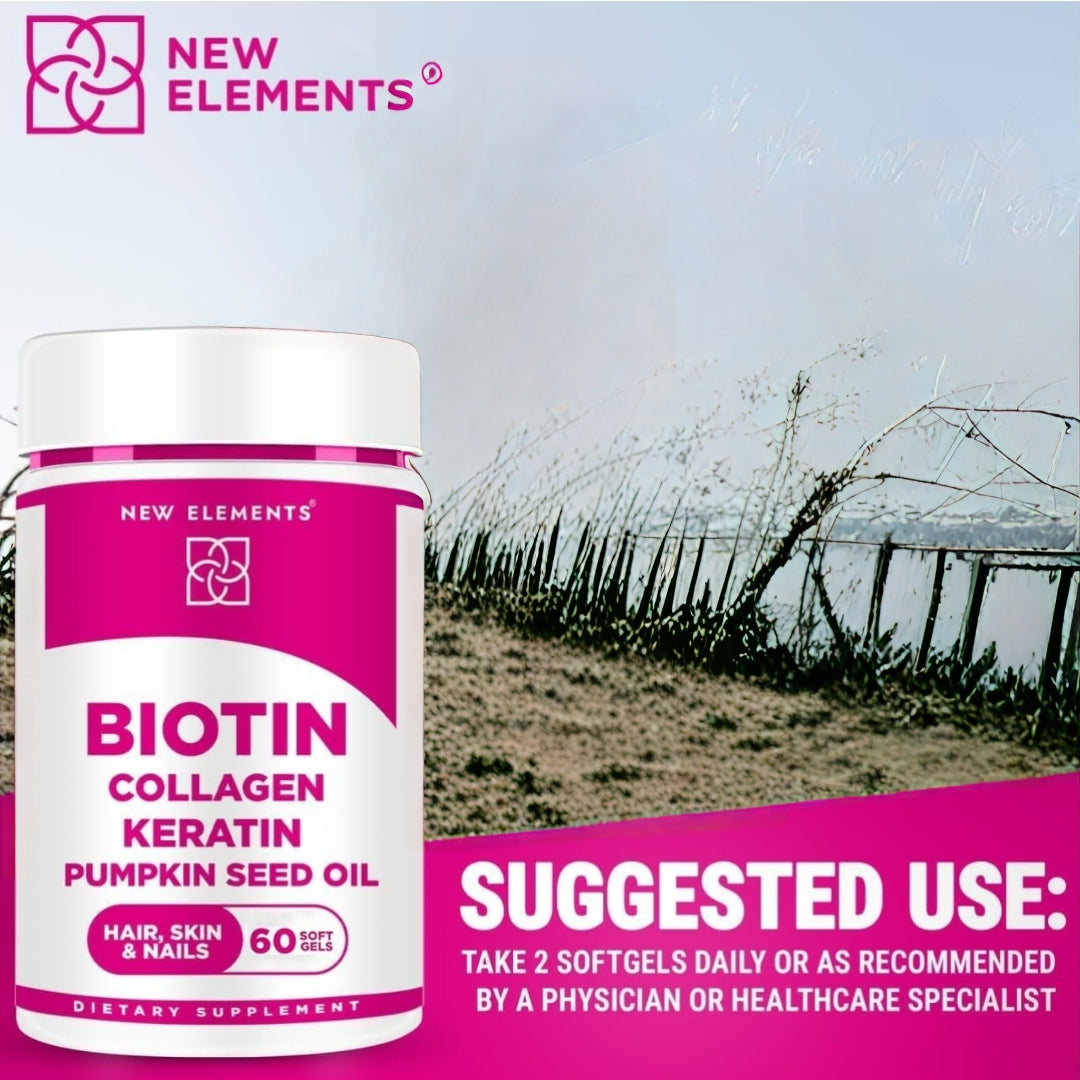 New Elements Biotin Collagen with Keratin & Pumpkin Seed Oil