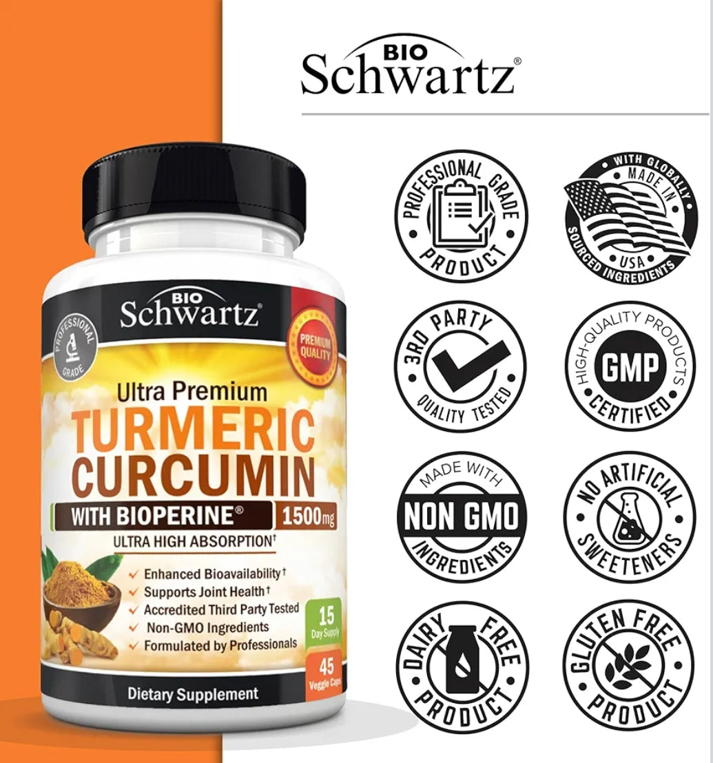 Bio Schwartz Tumeric Curcumin W/ Bioperine