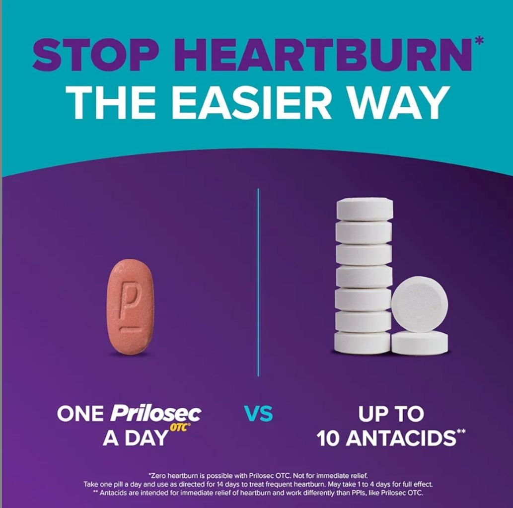 Prilosec OTC, Omeprazole Delayed Release 20mg, Acid Reducer