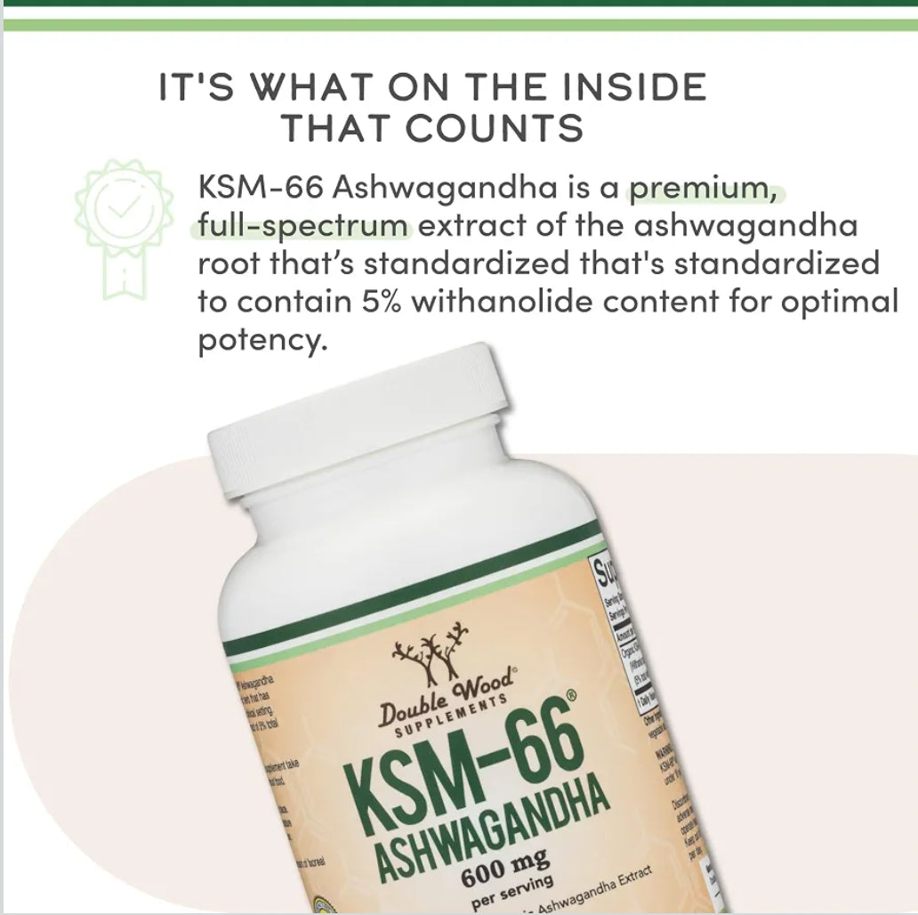Double Wood KSM-66 Ashwagandha 600mg