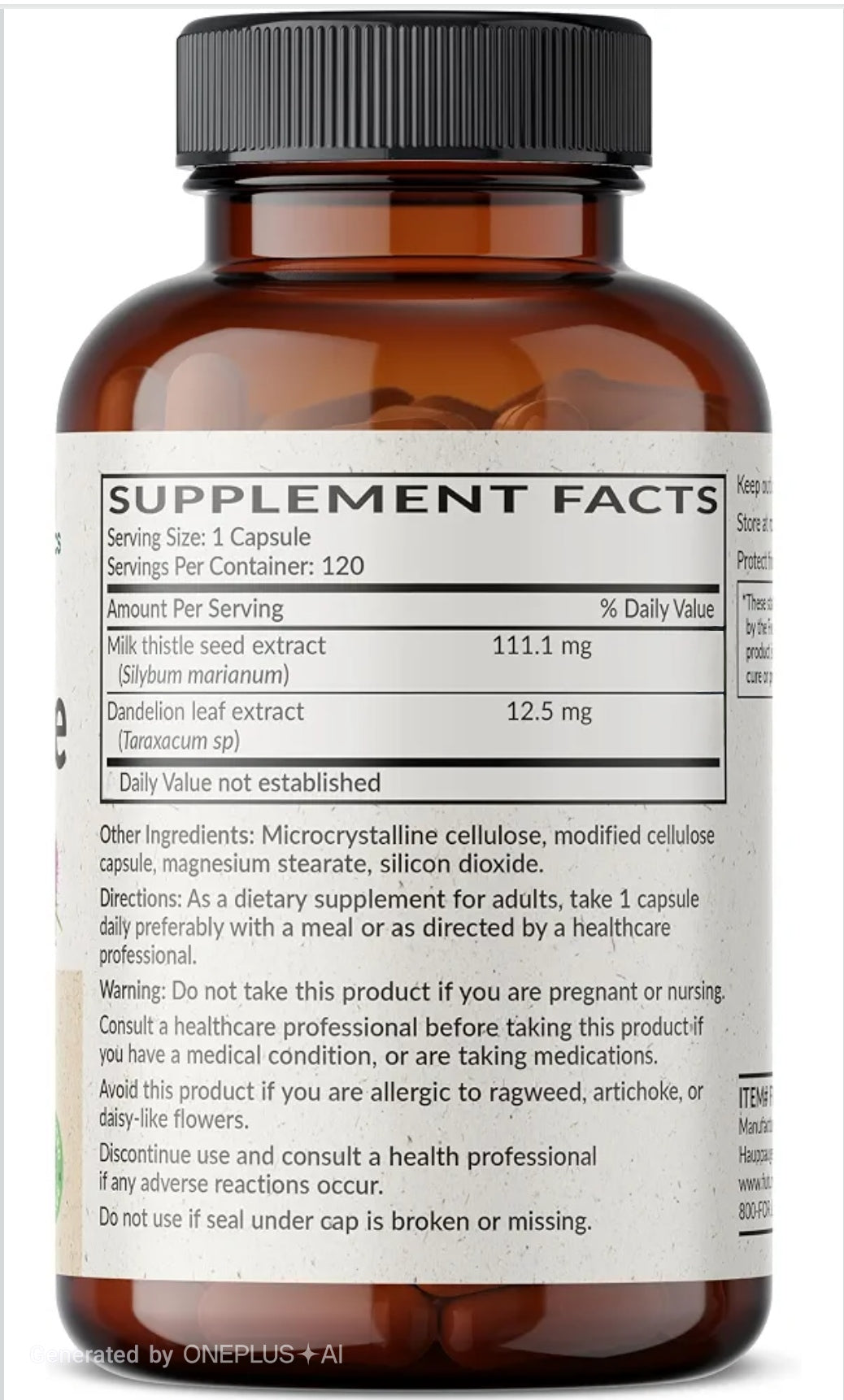 Futurebiotics Milk Thistle + Dandelion Extract | Liver Support