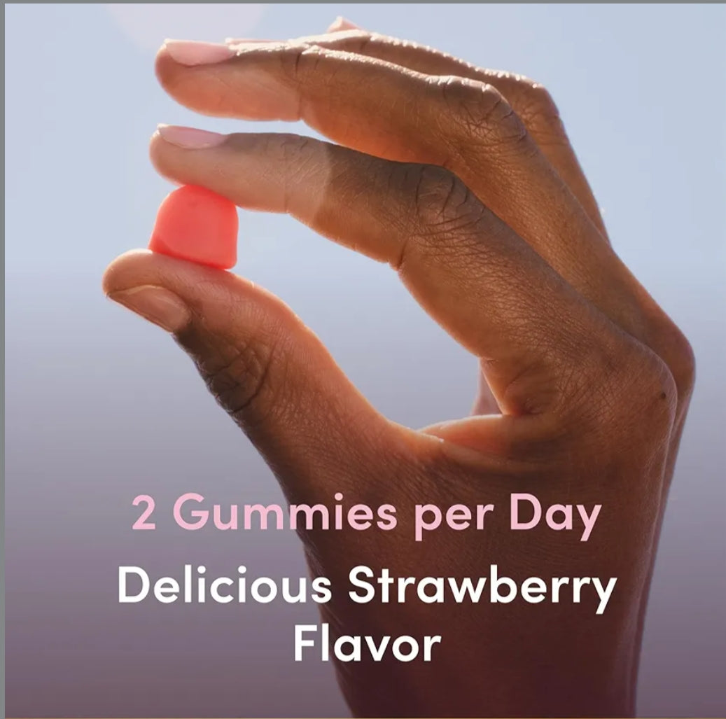 Nature's Bounty Hair, Skin & Nails with Biotin, Strawberry Gummies Vitamin Supplement