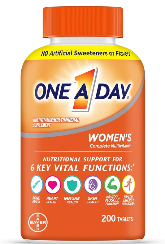 One A Day Women’s Multivitamin with Vitamin A, C, D, E and all 8 B vitamins