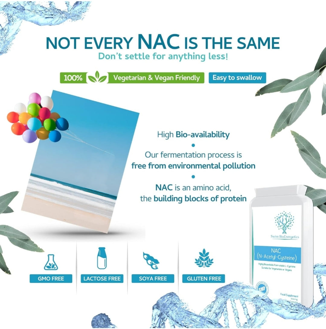Swiss bioenergetics N-Acetyl Cysteine (NAC) 600 mg