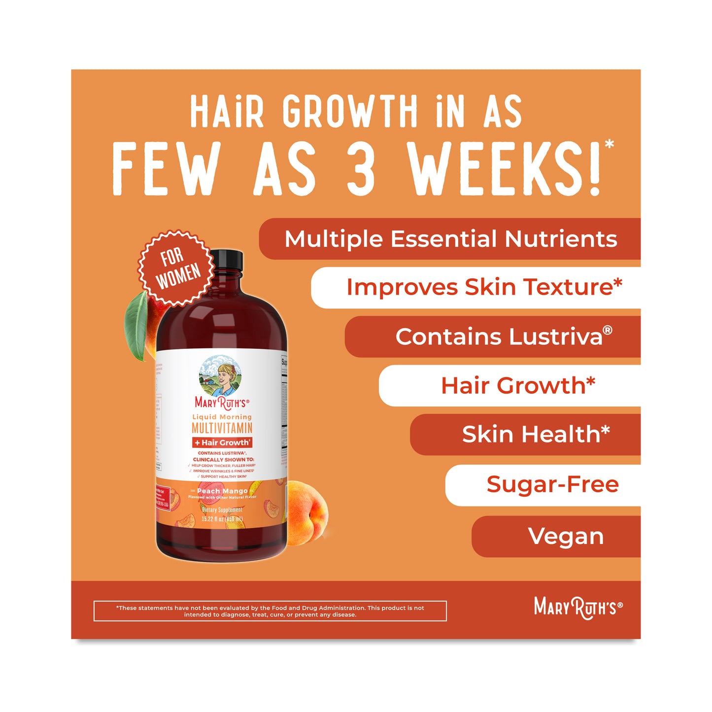 MaryRuth's Liquid Morning Multivitamin+Hair Growth