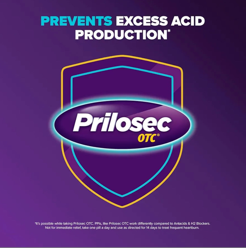 Prilosec OTC, Omeprazole Delayed Release 20mg, Acid Reducer