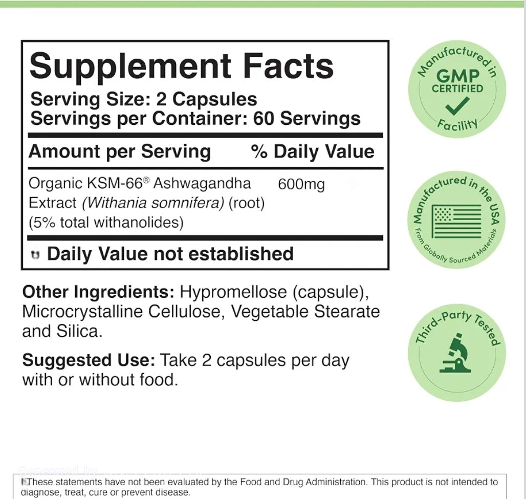 Double Wood KSM-66 Ashwagandha 600mg