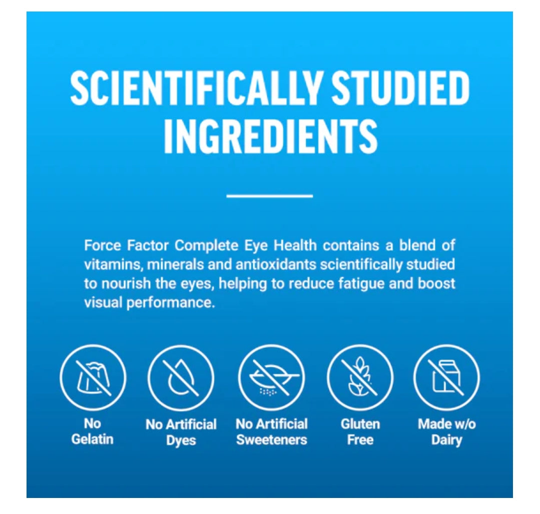 Force Factor Complete Eye Health |Vitamin & Mineral Formula