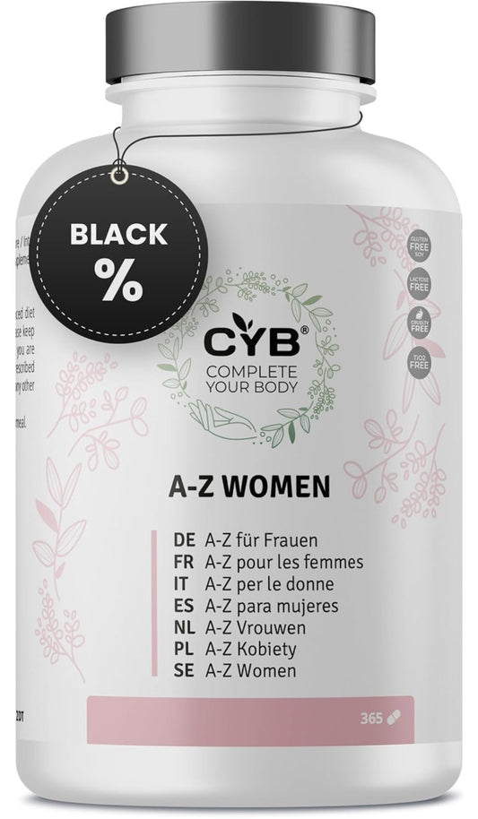 CYB | Multivitamin Tablets for Women - 365 Tablets 1 Year Supply
