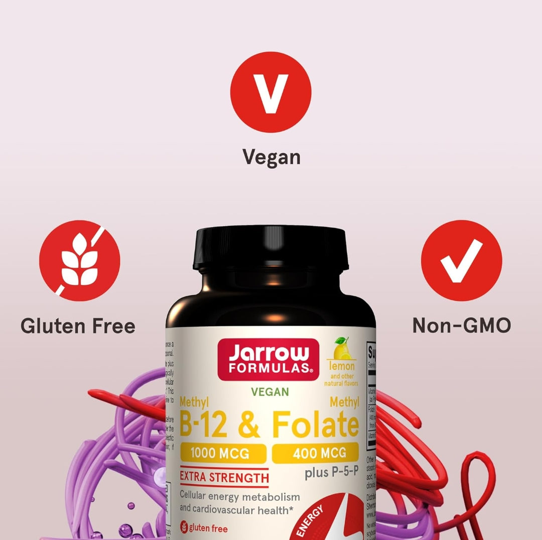 Jarrow Formulas Methyl B-12 1000 MCG and Methyl Folate 400 MCG