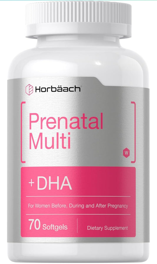 Horbäach Women's Prenatal Multivitamin with DHA, Iron and Folic Acid