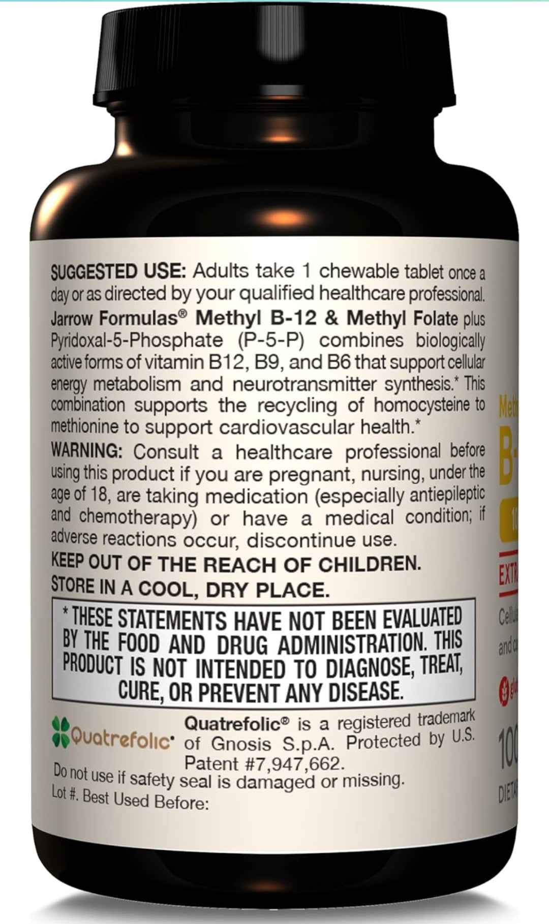 Jarrow Formulas Methyl B-12 1000 MCG and Methyl Folate 400 MCG