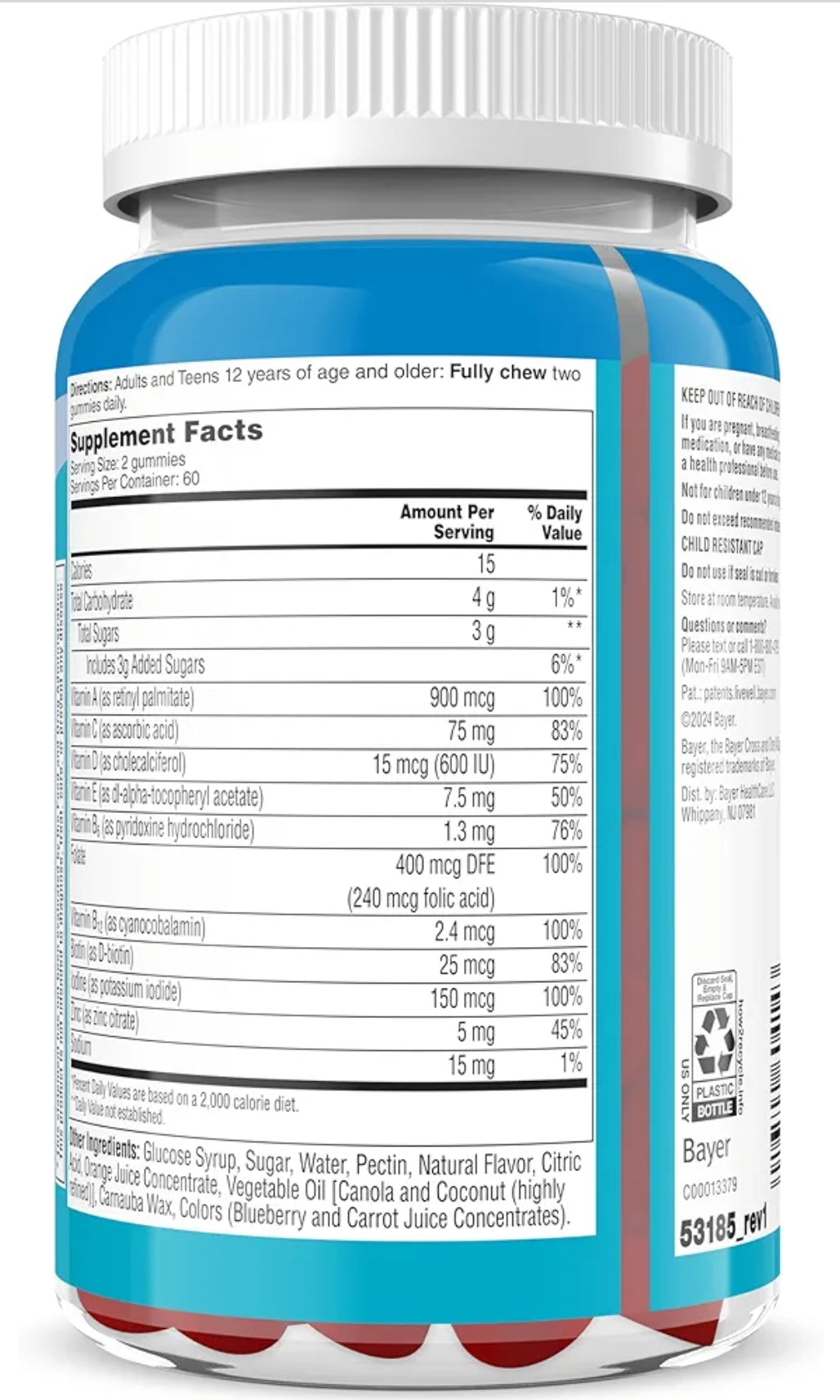 One A Day Teen Boy’s Daily Essentials Multivitamin Gummies