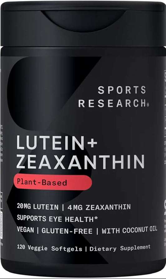 Sports Research® Lutein and Zeaxanthin Capsules | Eye Health Support Supplement