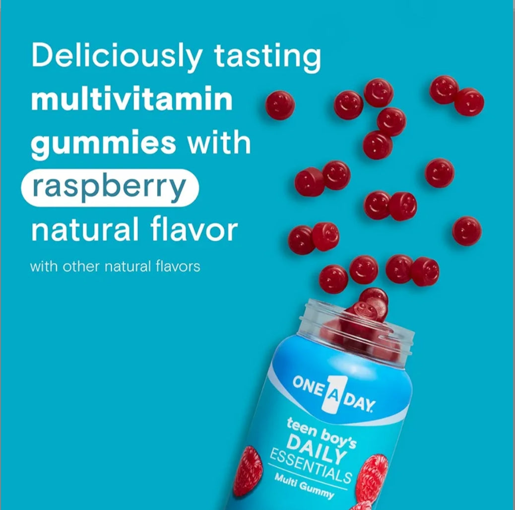 One A Day Teen Boy’s Daily Essentials Multivitamin Gummies