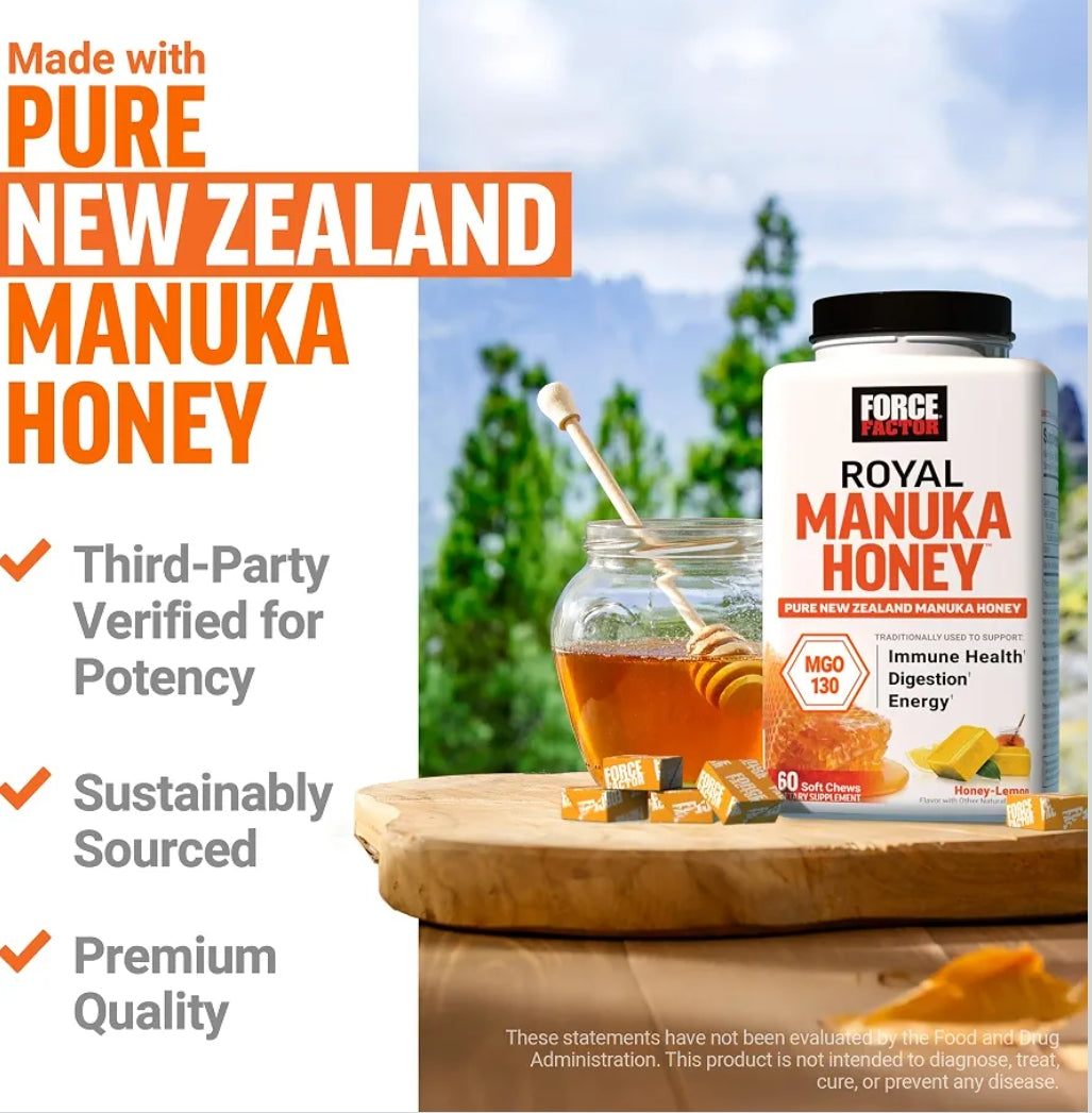 Force Factor Royal Manuka Honey |Pure New Zealand Manuka