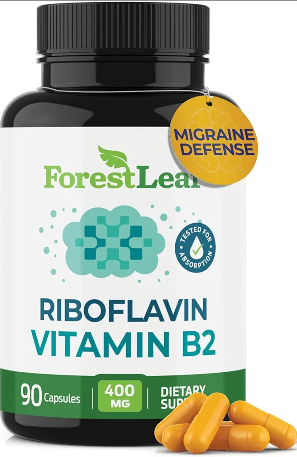 ForestLeaf Vitamin B2 Riboflavin 400mg