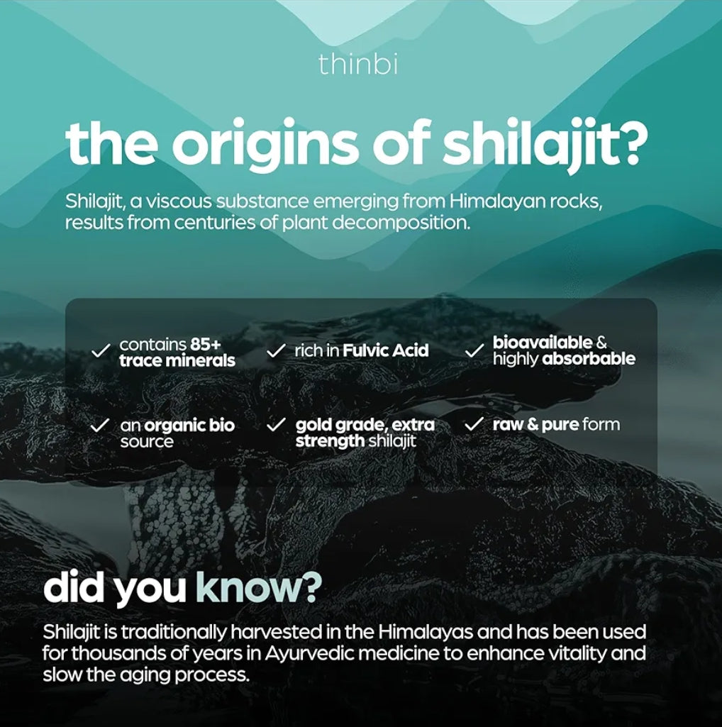 Thinbi Shilajit Resin Extra Strength – Pure Himalayan Shilajit for Men & Women