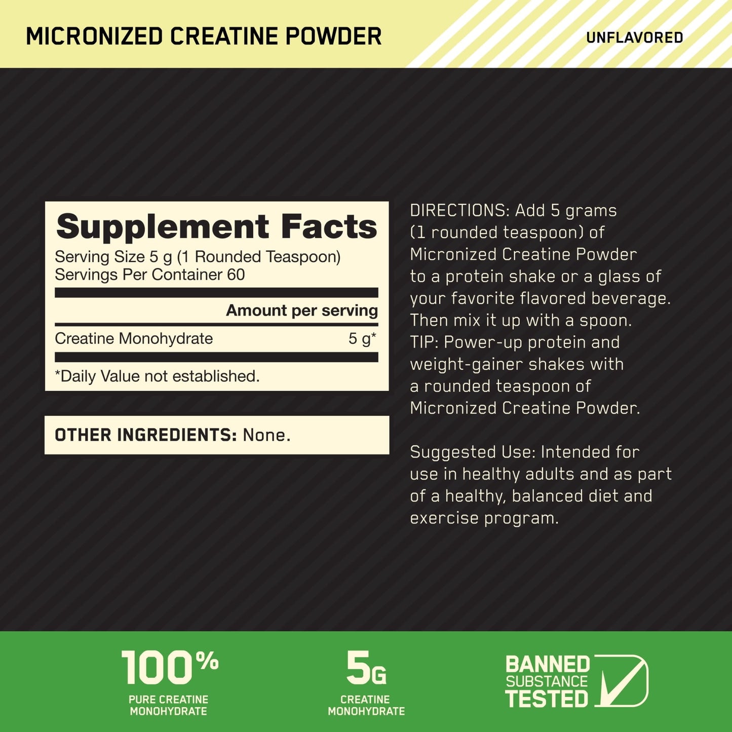 ON Micronized Creatine Powder, Unflavored