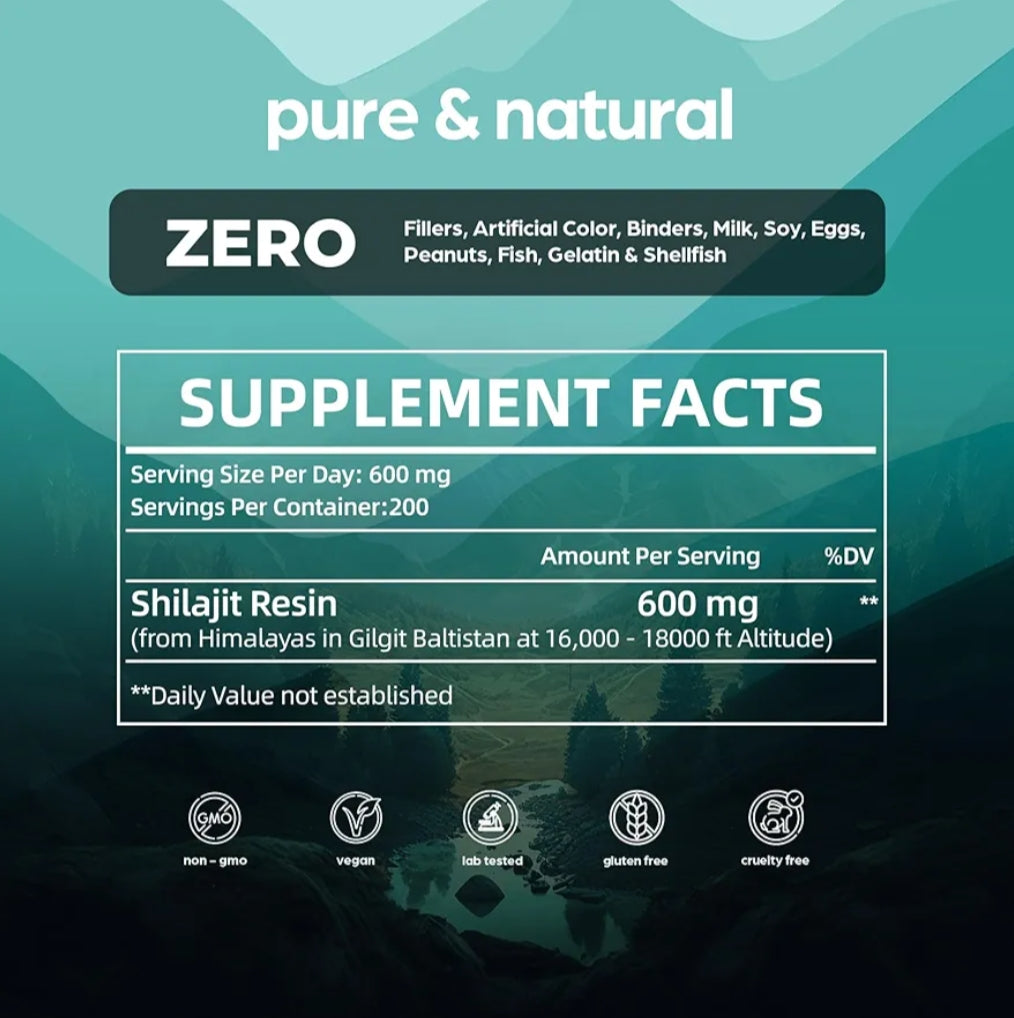 Thinbi Shilajit Resin Extra Strength – Pure Himalayan Shilajit for Men & Women