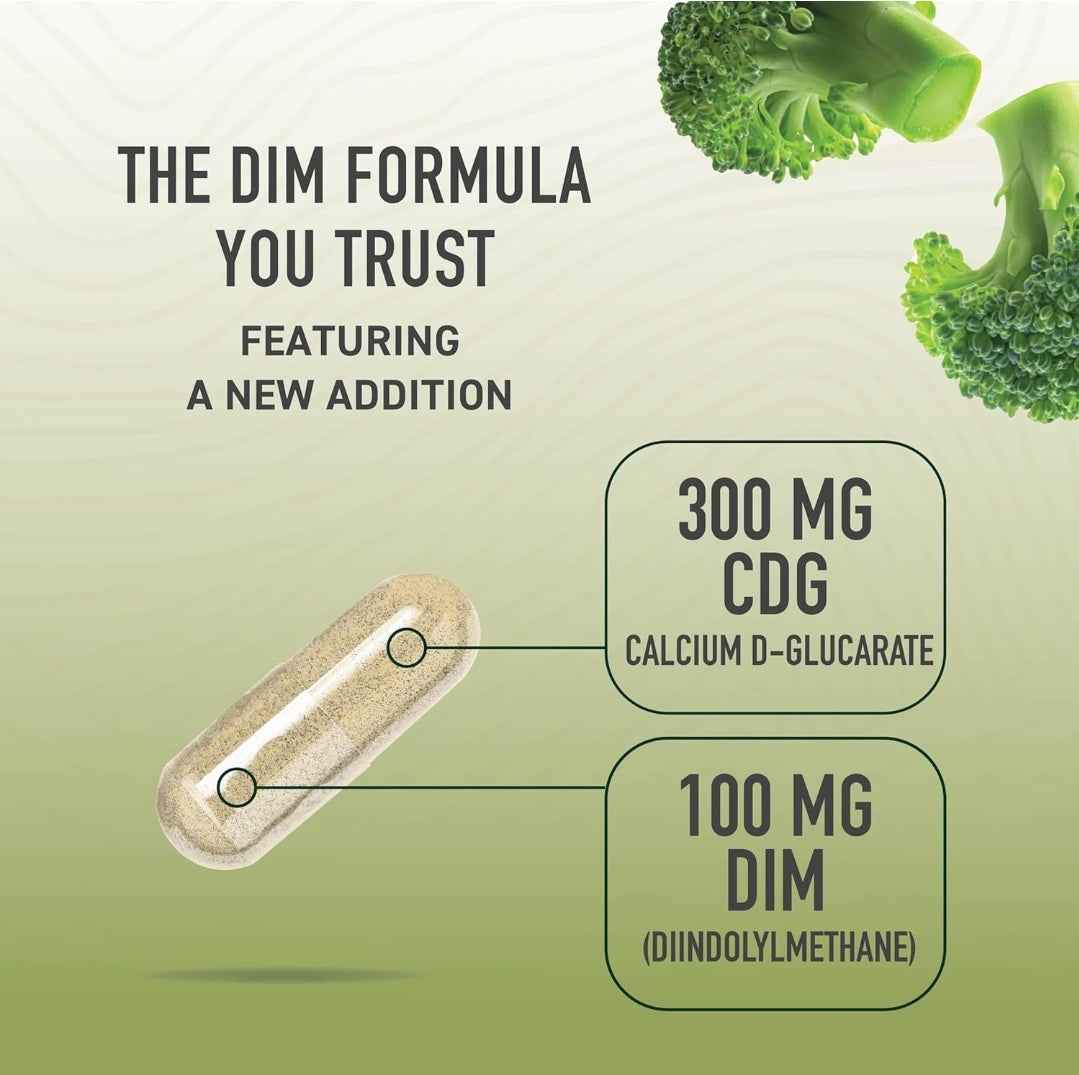 Calcium D-Glucarate with DIM Supplement for Estrogen Detox & Hormone Balance