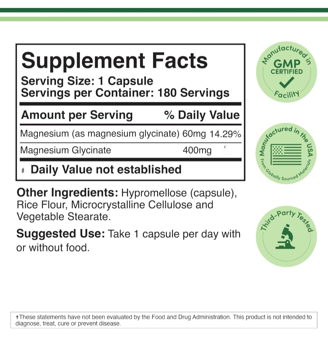 High Absorption Magnesium by Double Wood Supplements(400mg)