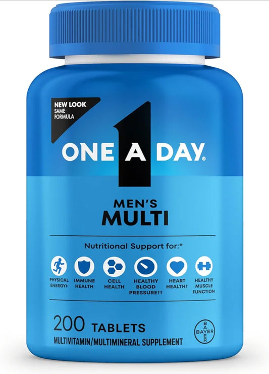 One A Day Multivitamin for Men - Daily Mens Multivitamins with Vitamin D, Zinc, Folic Acid, and B Vitamins