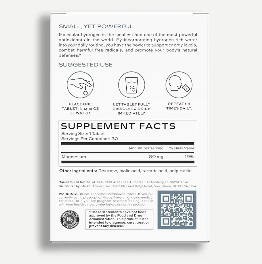 Molecular H2TAB HydrogenTablets with Magnesium