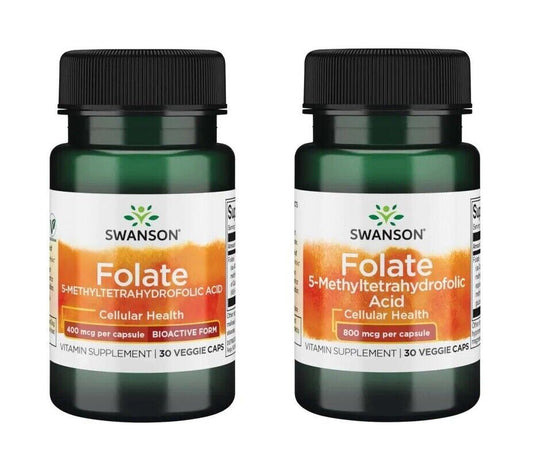 Swanson Folate, 5-Methyltetrahydrofolic Acid, 800 mcg Capsules
