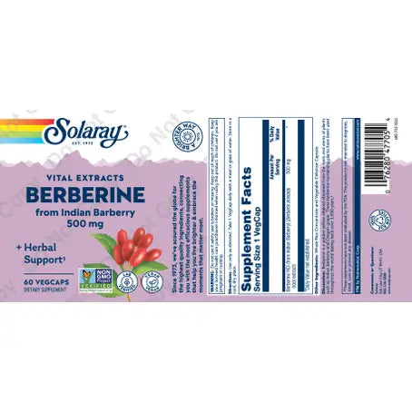 solaray berberine vital extracts 500 mg