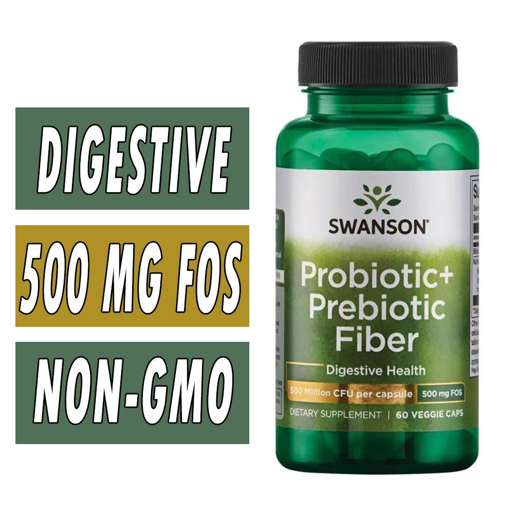 Swanson Probiotic + Prebiotic Fiber, 500 Million CFU