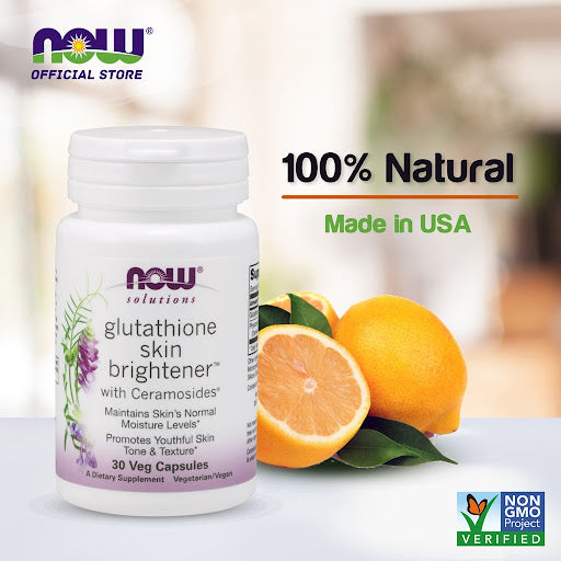 Now Foods Solutions, Glutathione Skin Brightener Capsules